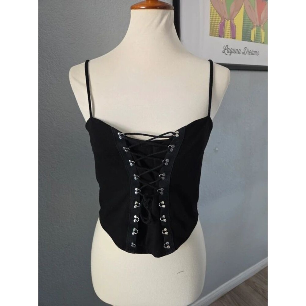 Charlotte Russe Large Black Crop Top